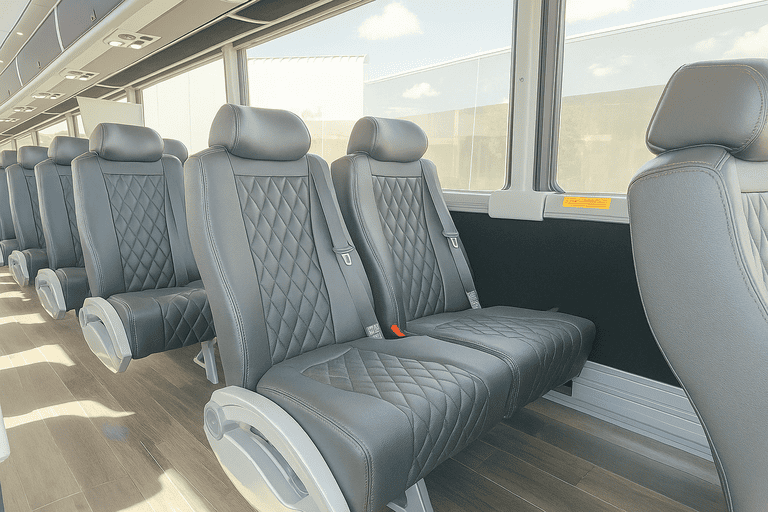 interior of Kettering Coach Bus Service charter bus