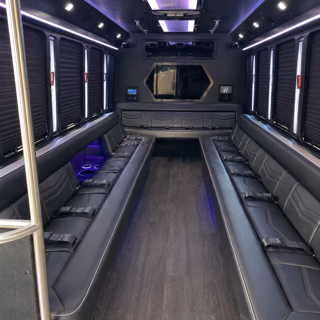 kettering 18 passenger party bus interior