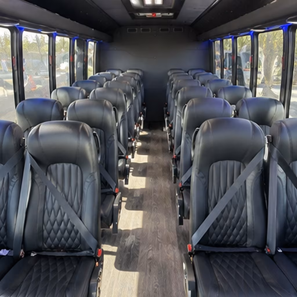 kettering 28 passenger minibus inside