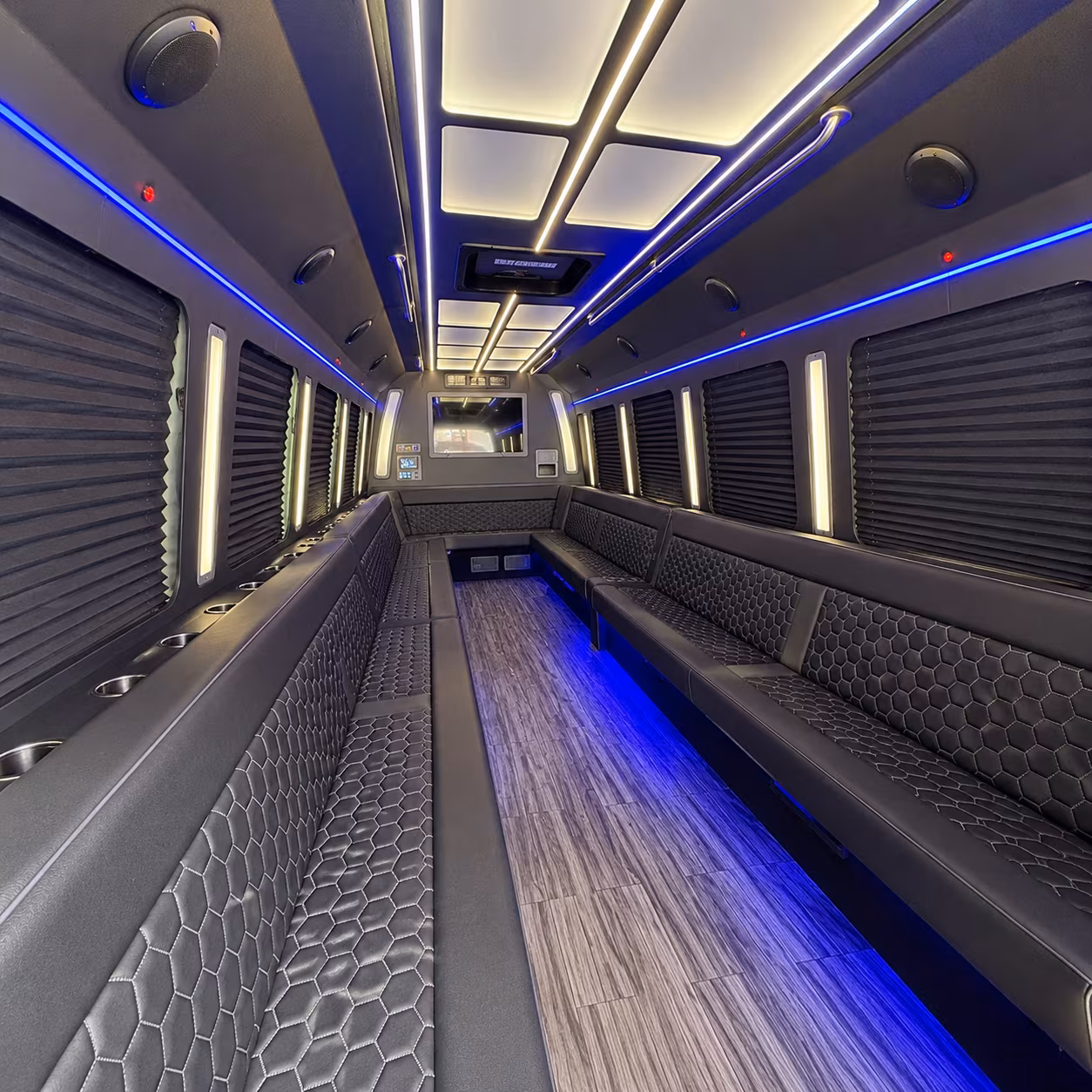 kettering 30 passenger party bus interior