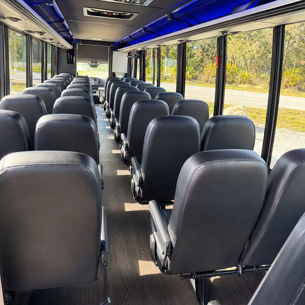 kettering 35 passenger minibus inside